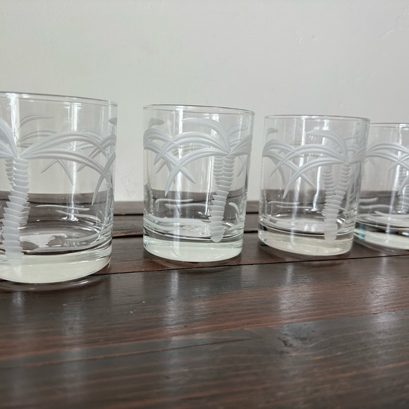 Rolf Glassware Palm Tree Lowball Glasses - Picture 2 of 5